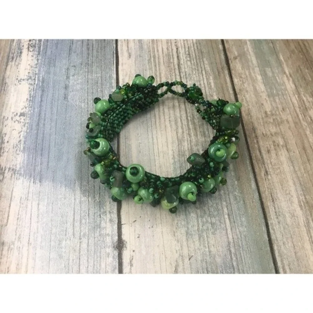 Unbranded green beaded